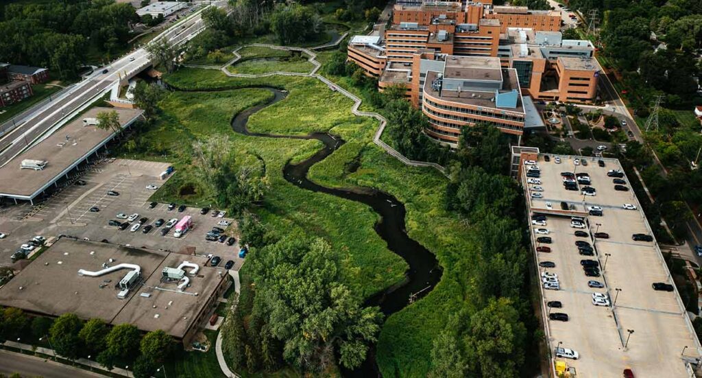 Methodist Hospital aerial photo