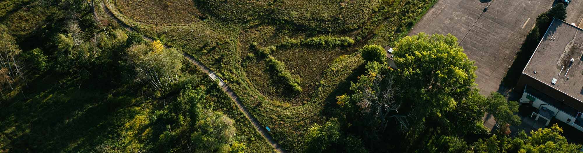 aerial of Minnehaha Creek near Japs Olson